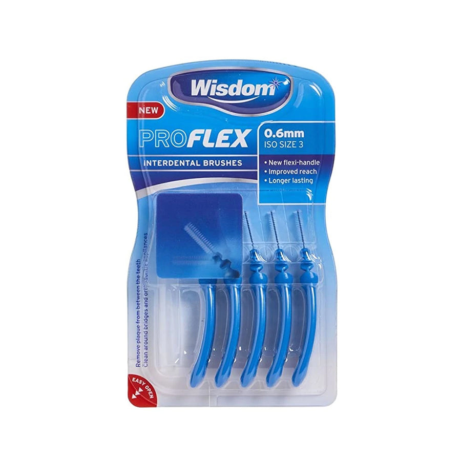 Wisdom
          
          
        
      
   
    
 Wisdom Proflex Interdental Brushes 0.6mm (5 Pack) - Price
