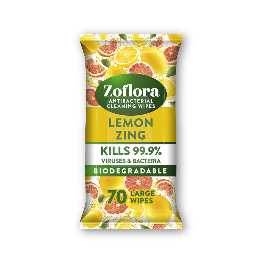 Zoflora Lemon Zing Multi-Surface Cleaning Wipes (70 Pack) - Price