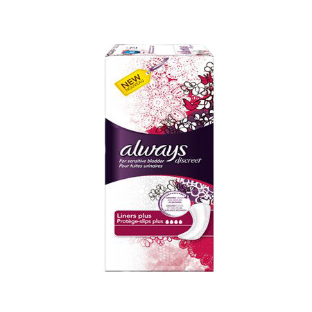 Always Discreet for Sensitive Bladder - Liners Plus (20 Pack) - Price