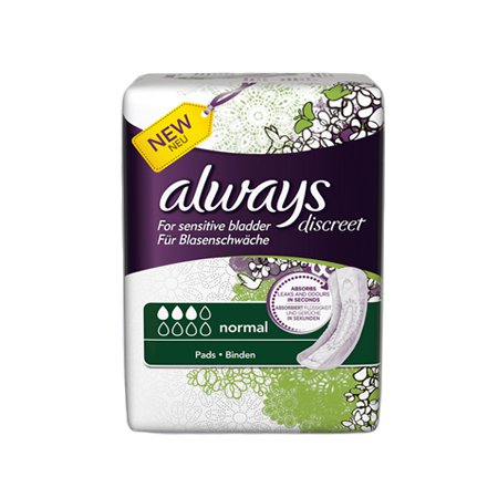 Always Discreet for Sensitive Bladder - Pads: Normal (12 Pack) - Price