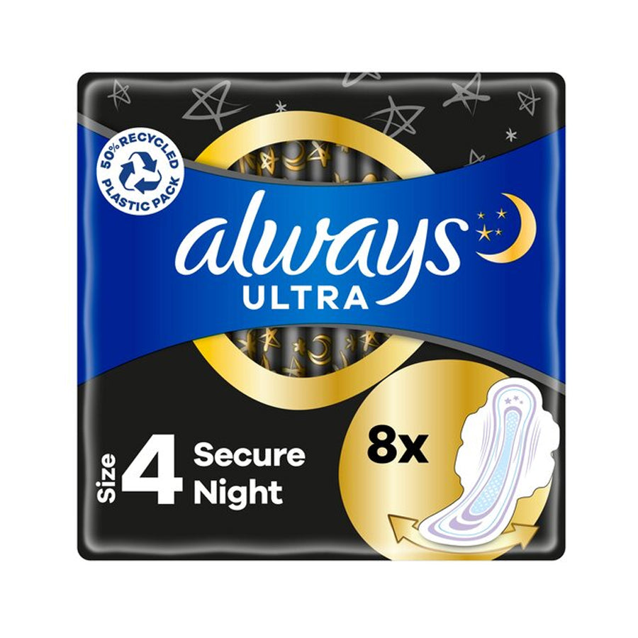 Always
          
          
        
      
   
    
 Always Ultra Secure Night Size 4 (8 Pack) - Price