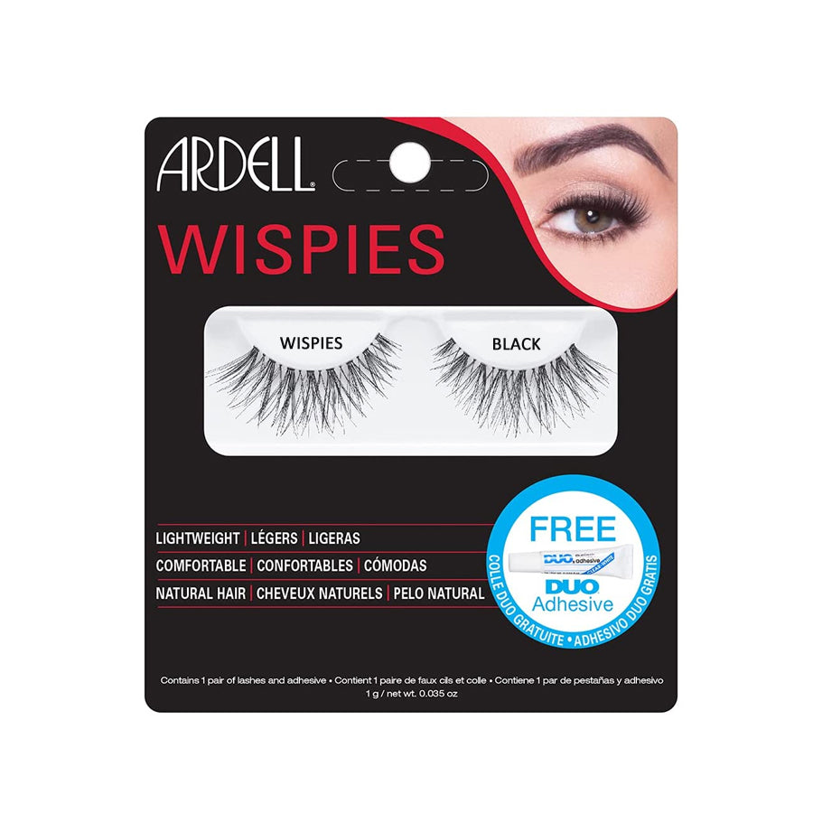 Ardell Lashes Wispies Black (1 Pair with FREE DUO Adhesive) - Price