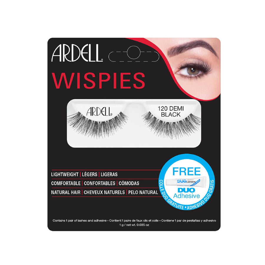 Ardell Lashes Demi Wispies Black 120 (1 Pair with FREE DUO Adhesive) - Price