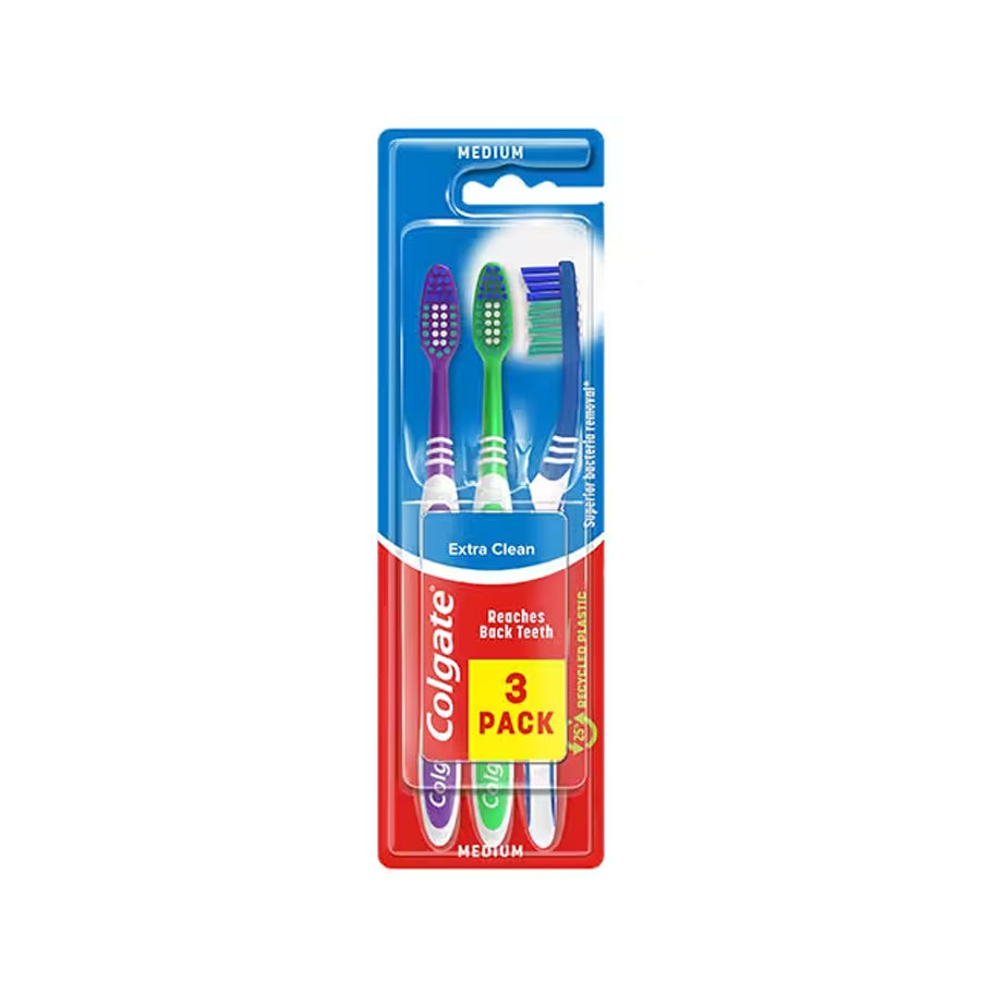 Colgate Extra Clean Toothbrush (3 Pack) - Price