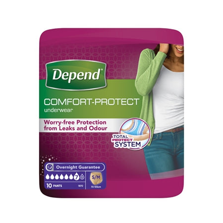 Depend
          
          
        
      
   
    
 Depend Comfort-Protect Underwear for Women Small/Medium (10 Pack) - Price