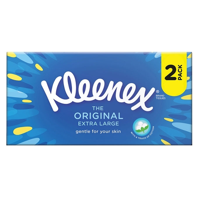 Kleenex The Original Extra Large Tissues TWIN PACK (2 x 54 Tissues) - Price