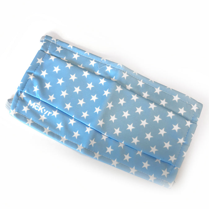 Reusable Face Mask (3 Layers): Sky Blue Stars - Price