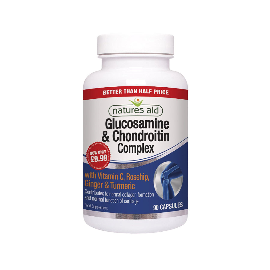 Natures-aid
          
          
        
      
   
    
 Nature's Aid Glucosamine & Chondroitin Complex (90 Capsules) - Price