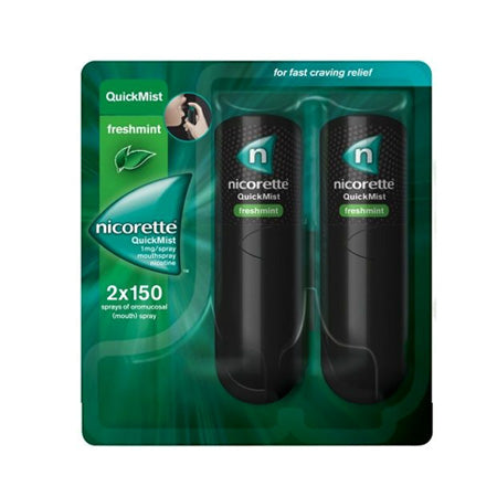 Nicorette
          
          
        
      
   
    
 Nicorette QuickMist Freshmint Mouthspray Duo (Twin Pack) - Price