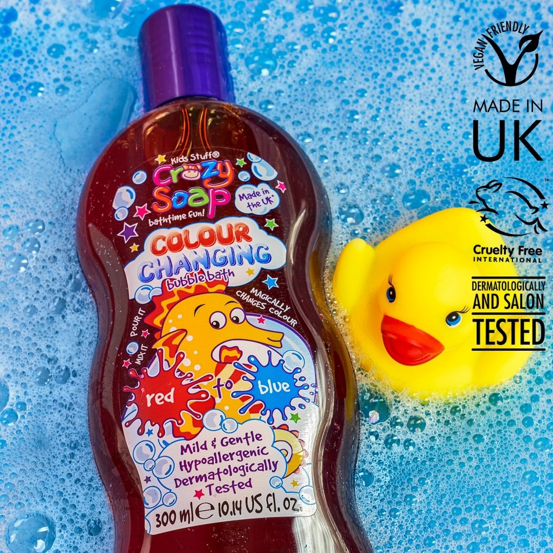 Kids Stuff Crazy Soap Colour Changing Bubble Bath (Red to Blue) 300ml