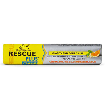 Rescue PLUS Vitamins Sugar Free Lozenges: Orange & Elderflower (10 Lozenges) - Price