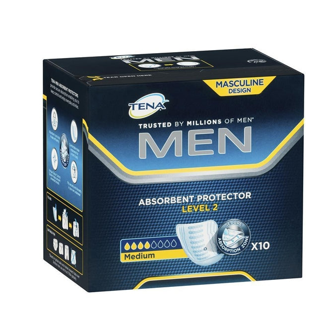 TENA MEN Absorbent Protector Pads Level 2 (10 Pack) - Price