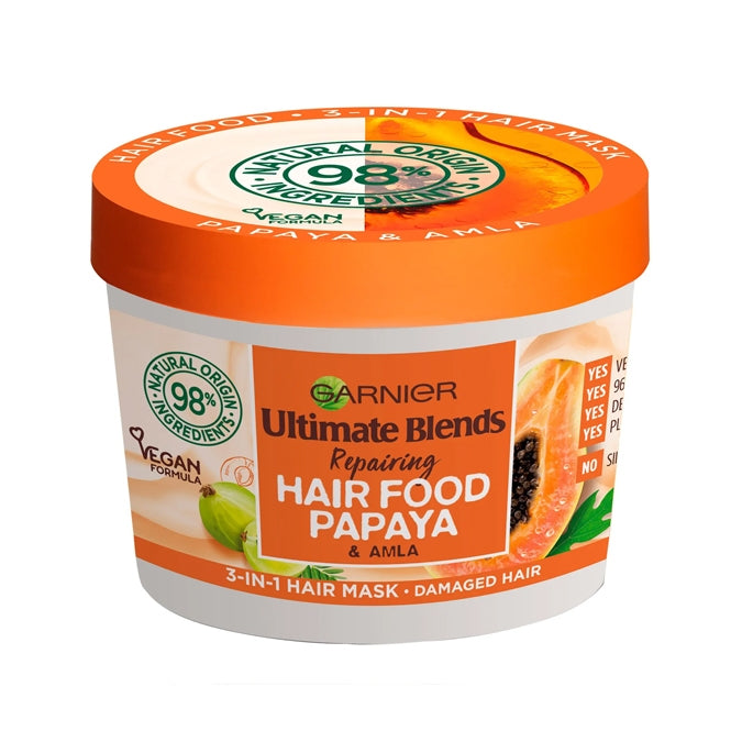Garnier Ultimate Blends Hair Food Papaya 3-in-1 Damaged Hair Mask Treatment 390ml - Price