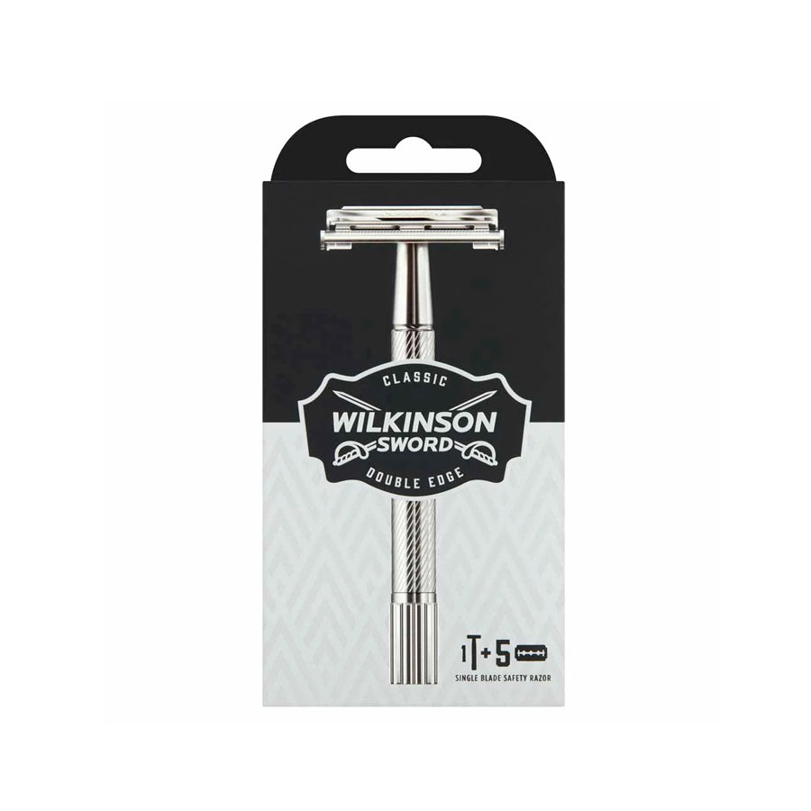 Wilkinson-sword
          
          
        
      
   
    
 Wilkinson Sword Classic Double Edge Single Blade Safety Razor (+ 5 Blades) - Price