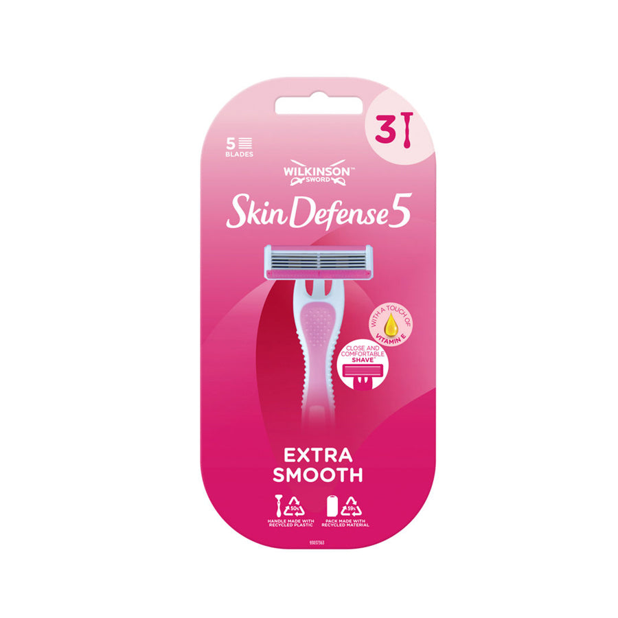 Wilkinson-sword
          
          
        
      
   
    
 Wilkinson Sword Skin Defense 5 Disposable Razors (3 Razors) - Price