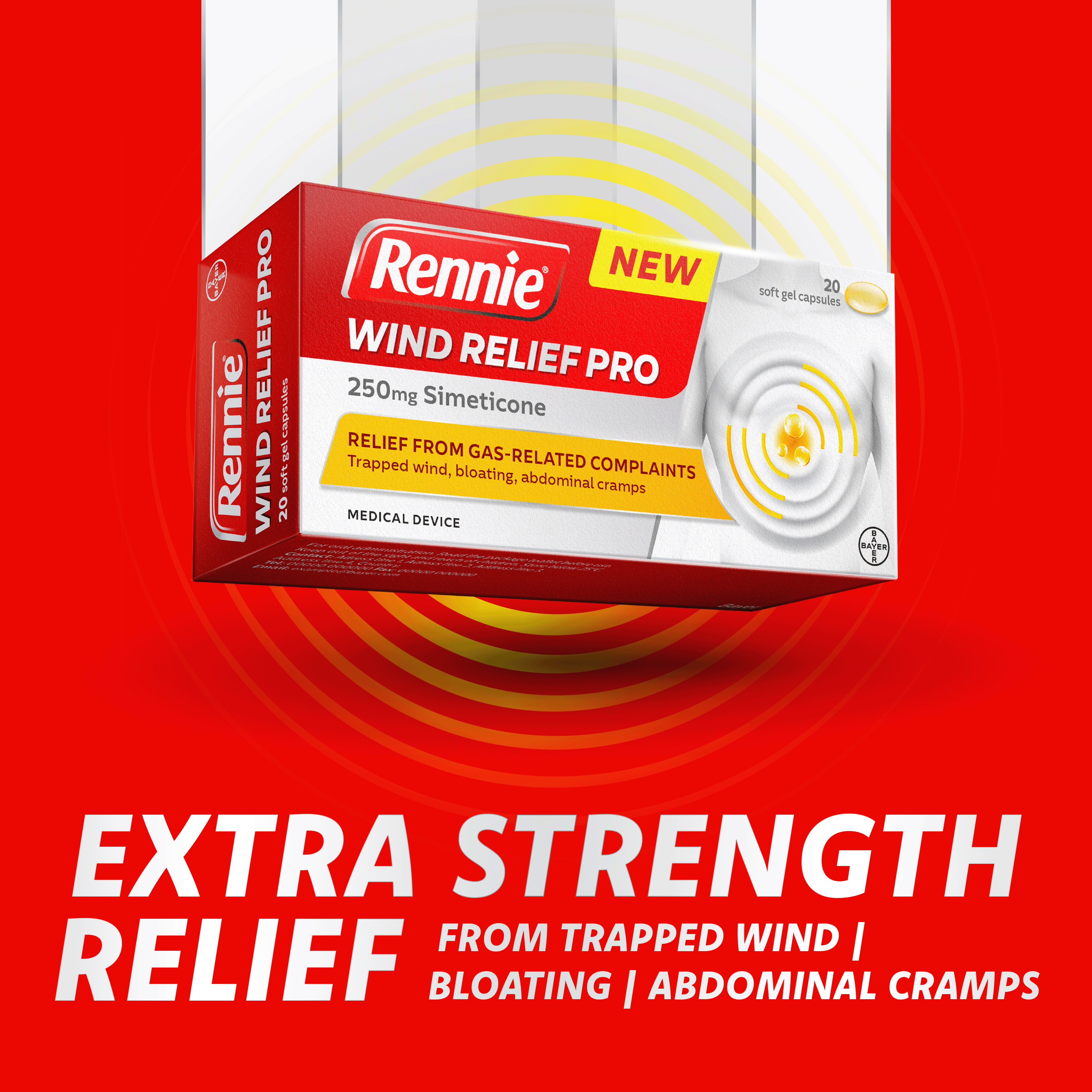 Rennie Wind Relief Pro Soft Gel Capsules (20 Capsules)