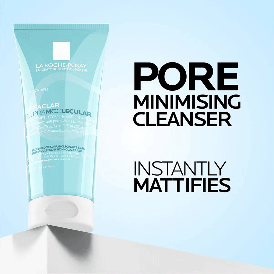 La Roche-Posay Effaclar Supramolecular Face Jelly Cleanser for Oily Skin & Visible Pores with Salicylic Acid & Niacinamide 200ml