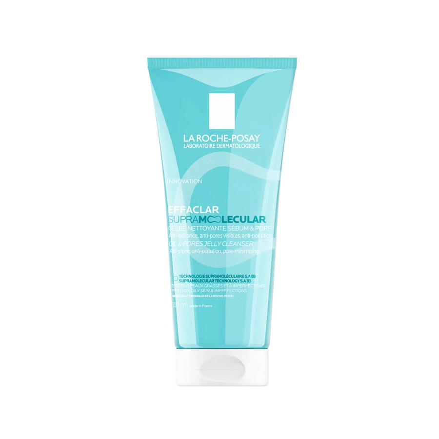 La Roche-Posay Effaclar Supramolecular Face Jelly Cleanser for Oily Skin & Visible Pores with Salicylic Acid & Niacinamide 200ml