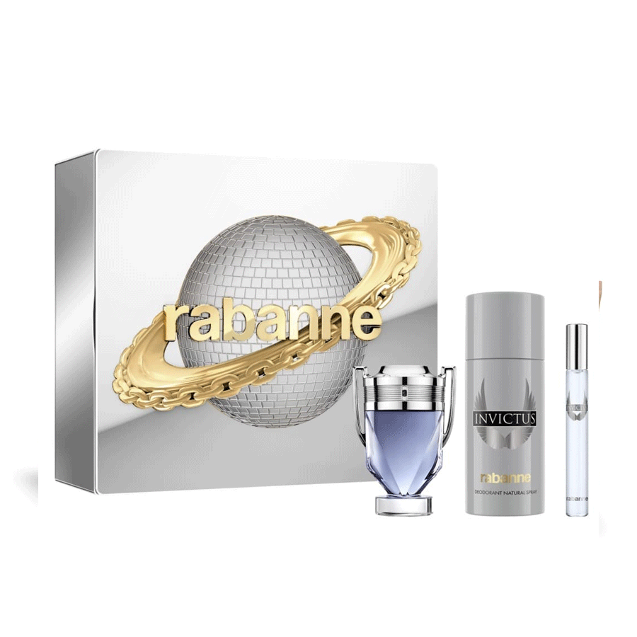 Rabanne Invictus Eau de Toilette for Him Gift Set 50ml
