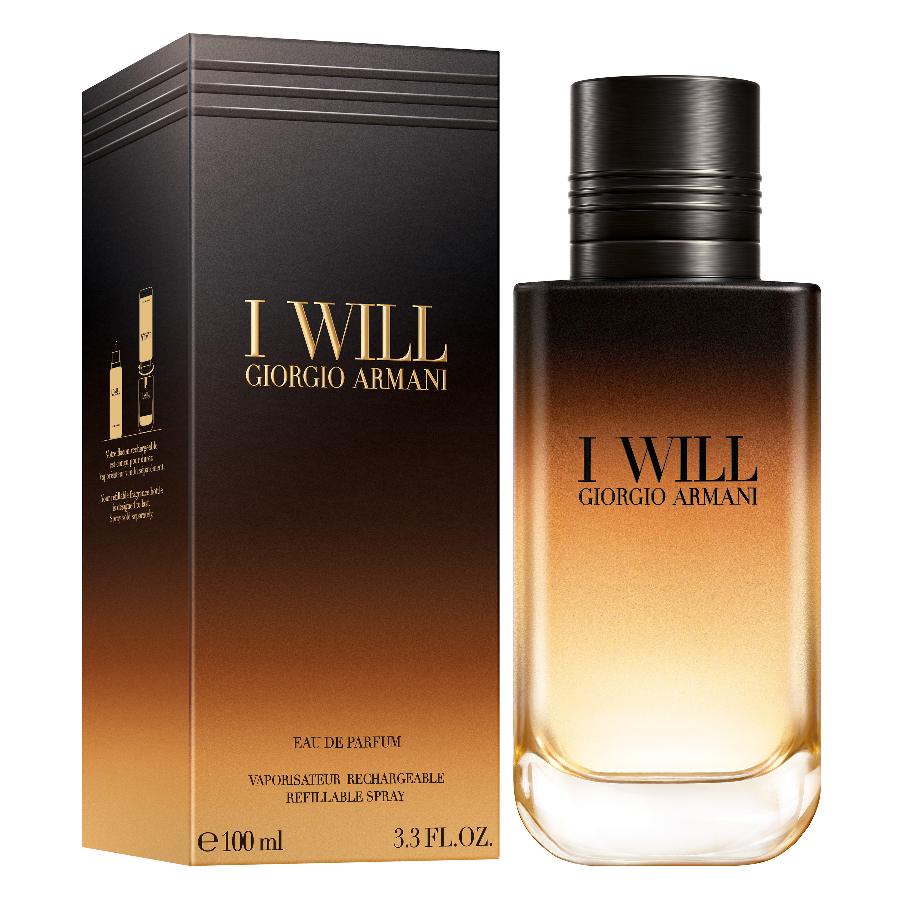 Giorgio Armani I WILL Eau De Parfum Refillable Spray (Various Sizes)