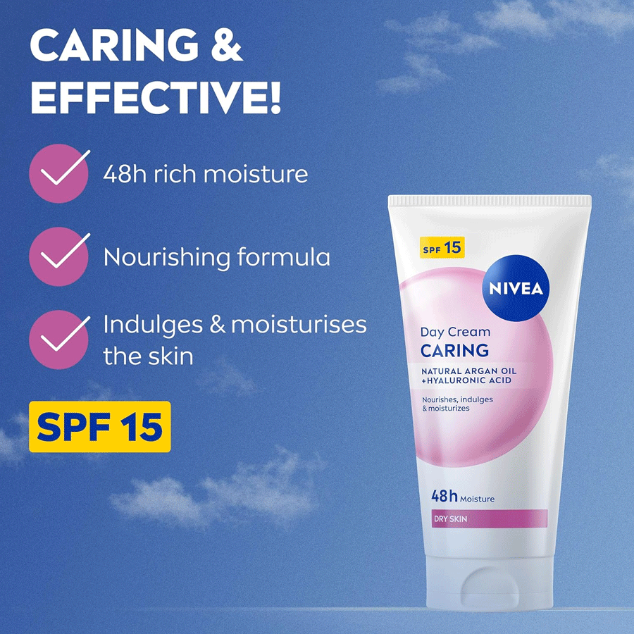Nivea Caring Day Cream SPF 15 50ml