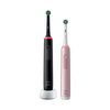 Oral-B Pro 3900 Duo Pack of Two Electric Toothbrushes, Black & Pink