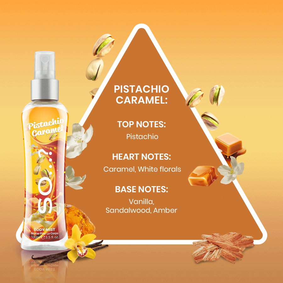 So...? Escapes Pistachio Caramel Body Mist 100ml