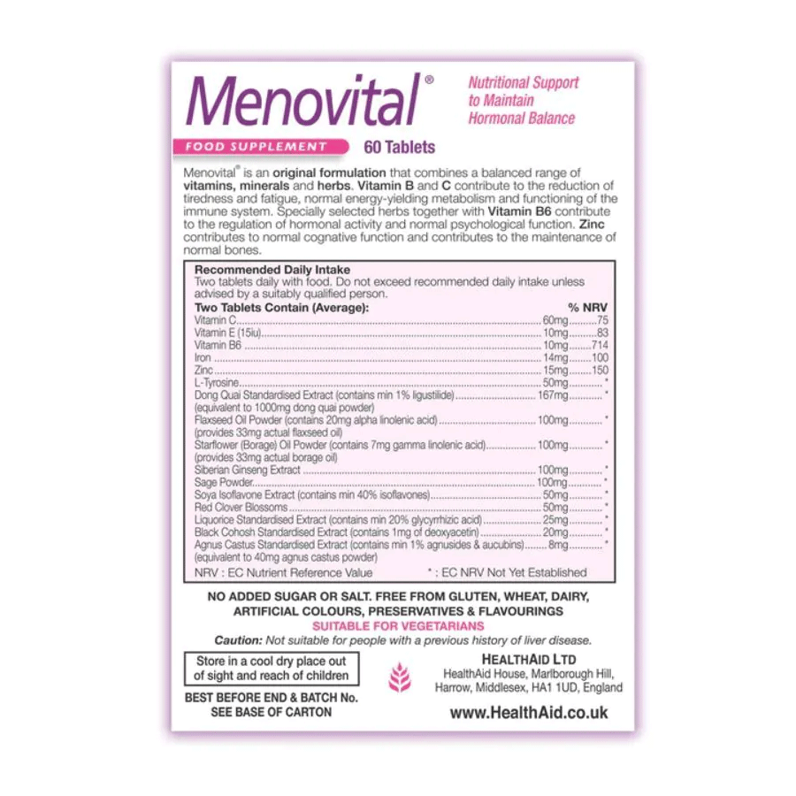 HealthAid Menovital Tablets (60 Pack)