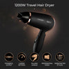 Carmen Noir Lightweight Travel Hair Dryer 1200W