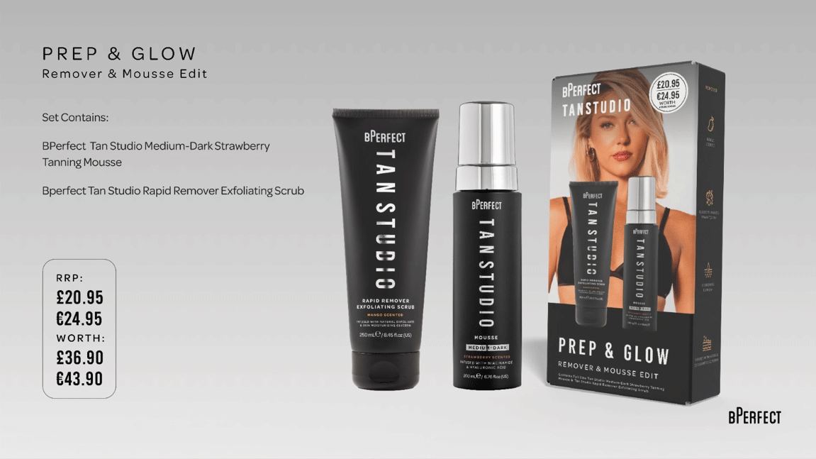 BPerfect Cosmetics Tan Studio Prep & Glow Edit