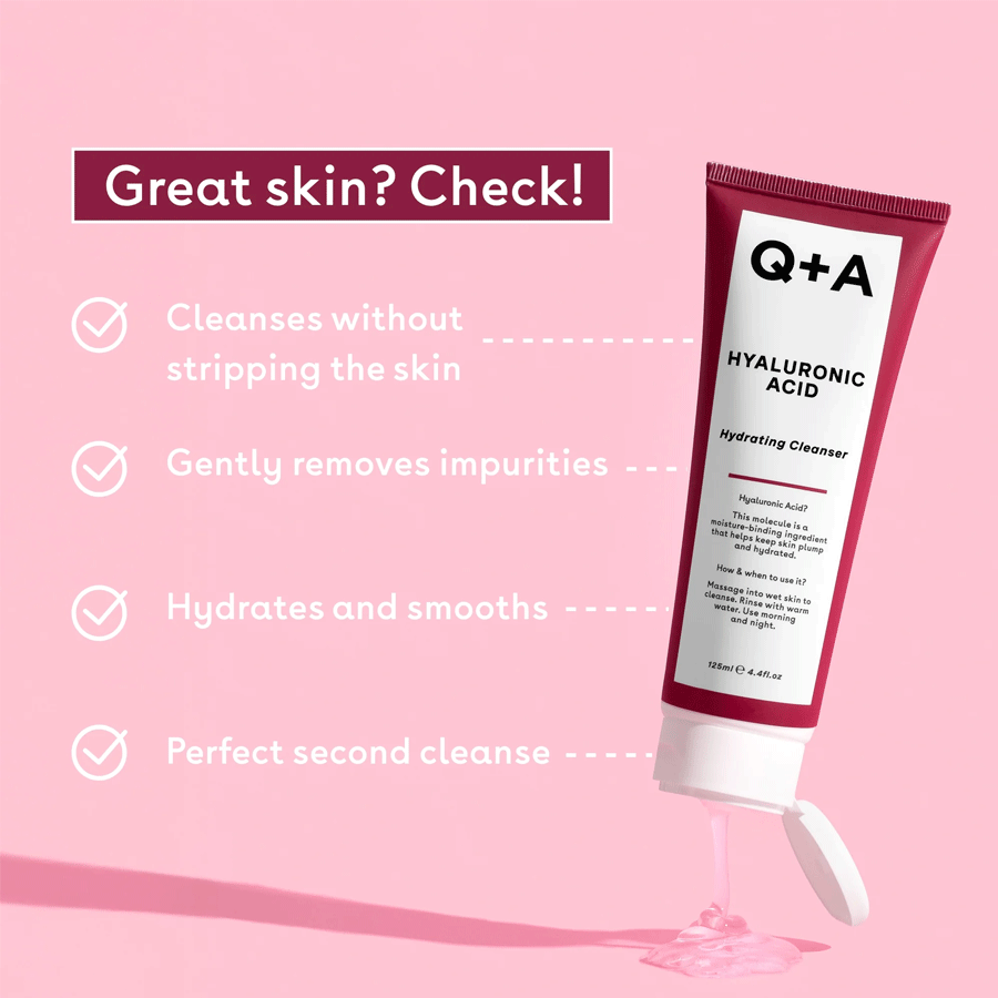 Q+A Hyaluronic Acid Hydrating Gel Cleanser 125ml