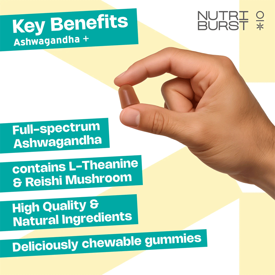 Nutriburst Ashwaghanda+ Vitamin Gummies (14 Pack)