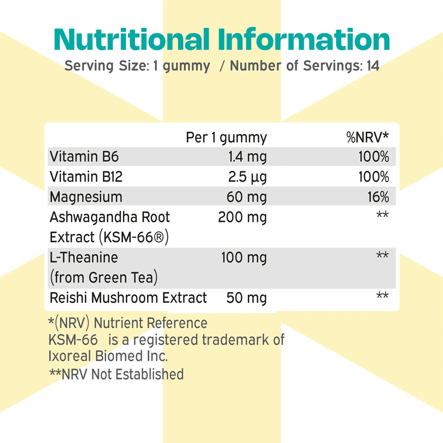 Nutriburst Ashwaghanda+ Vitamin Gummies (14 Pack)