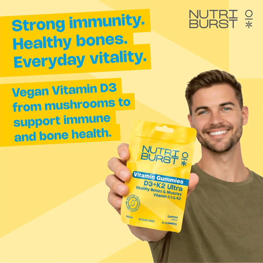 Nutriburst Vitamin D3 + K2 Ultra Vitamin Gummies (14 Pack)