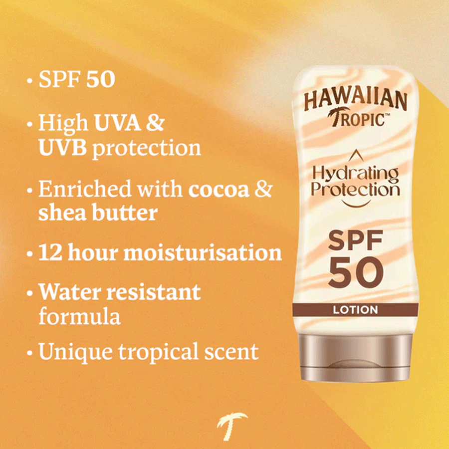 Hawaiian Tropic Hydrating Protection Lotion SPF50 180ml