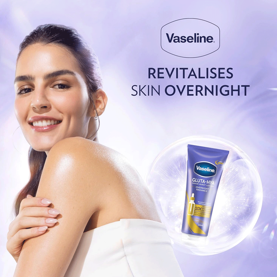 Vaseline Gluta-Hya Overnight Radiance Serum Burst Lotion 200ml