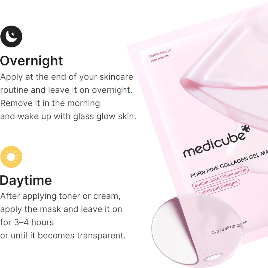 Medicube PDRN Pink Collagen Gel Masks 28g (4 Pack)