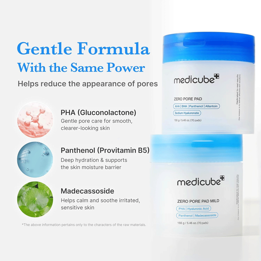Medicube Zero Pore Pad Mild 155g (70 Pack)