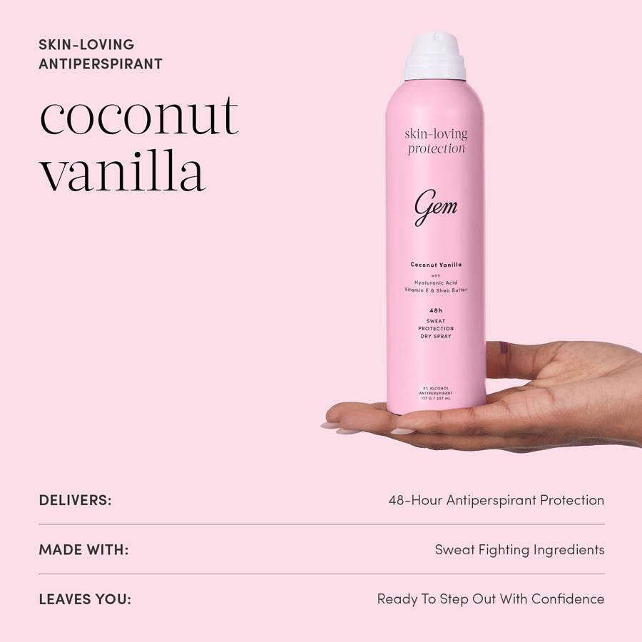 Gem Skin-Loving Antiperspirant Deodorant Coconut Vanilla 207ml