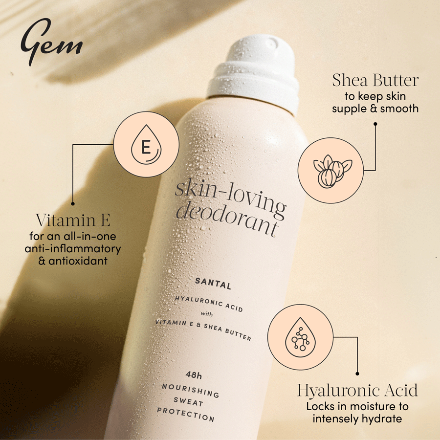 Gem Skin-Loving Antiperspirant Deodorant Santal 207ml