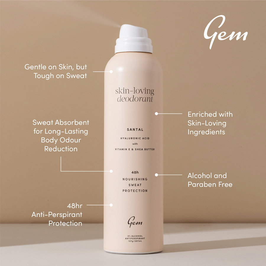 Gem Skin-Loving Antiperspirant Deodorant Santal 207ml