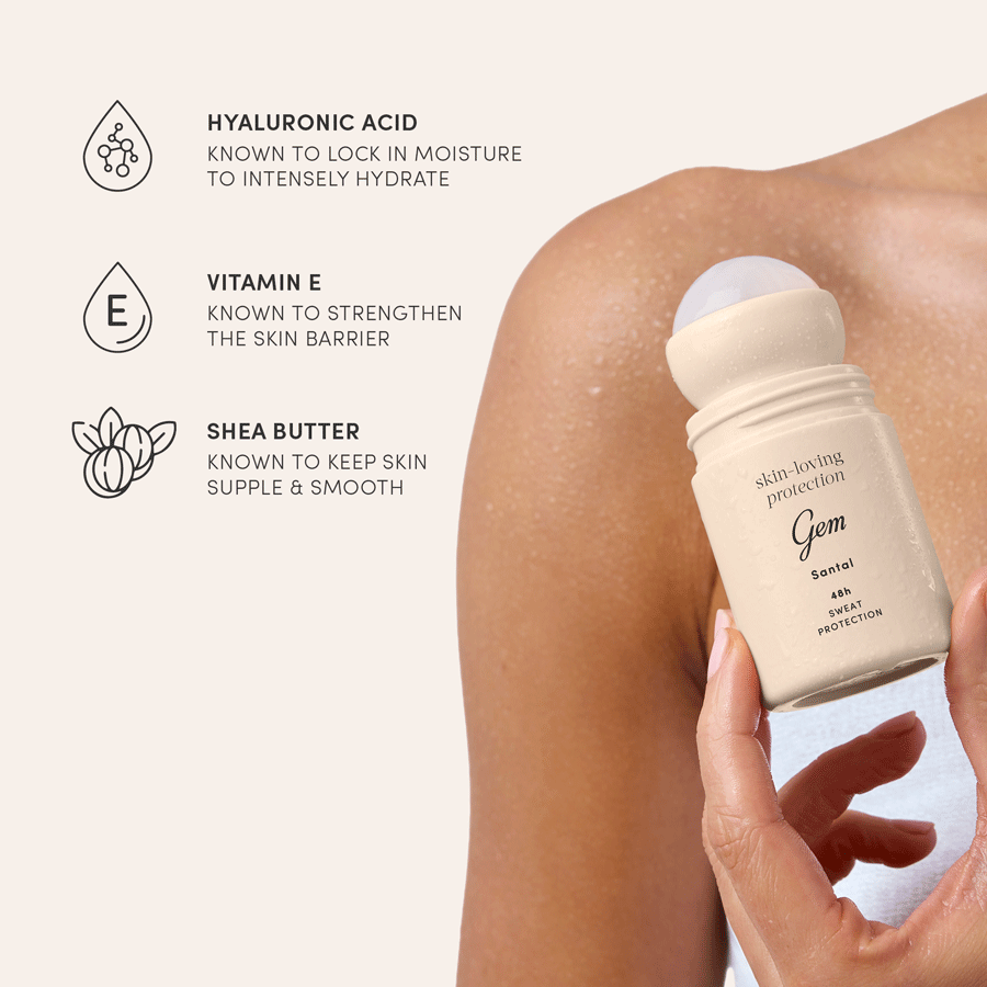 Gem Skin-Loving Roll-On Deodorant Santal 50ml