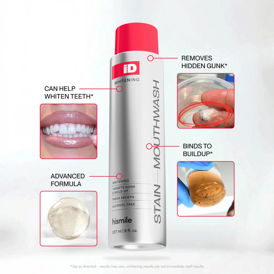 HiSmile iD Stain Whitening Mouthwash 300ml