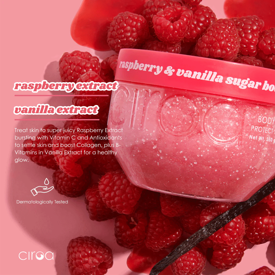 Ciroa Raspberry & Vanilla Body Scrub 350g