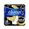 


      
      
      

   

    
 Always Ultimate Night Size 6 with Wings (12 Pads) - Price