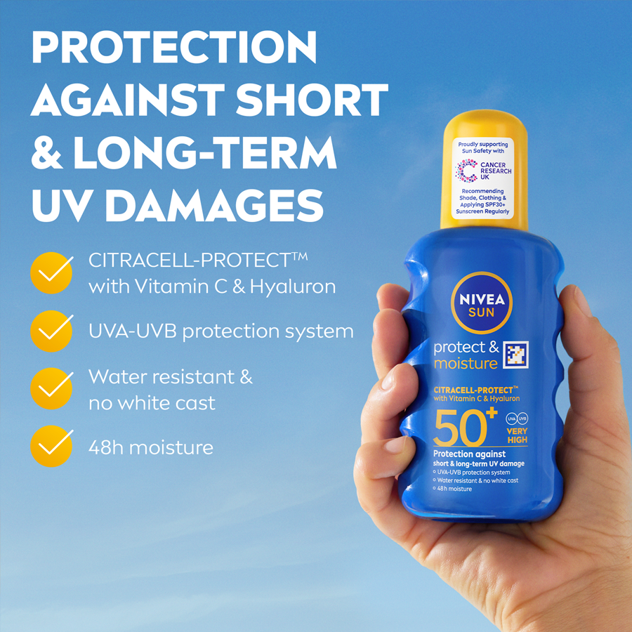 Nivea SUN Protect & Moisture Sun Cream Spray SPF50+ 200ml