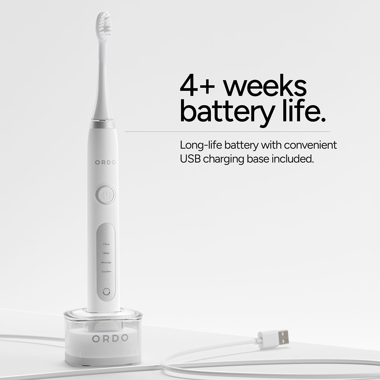 Ordo Sonic+ Electric Toothbrush White Silver