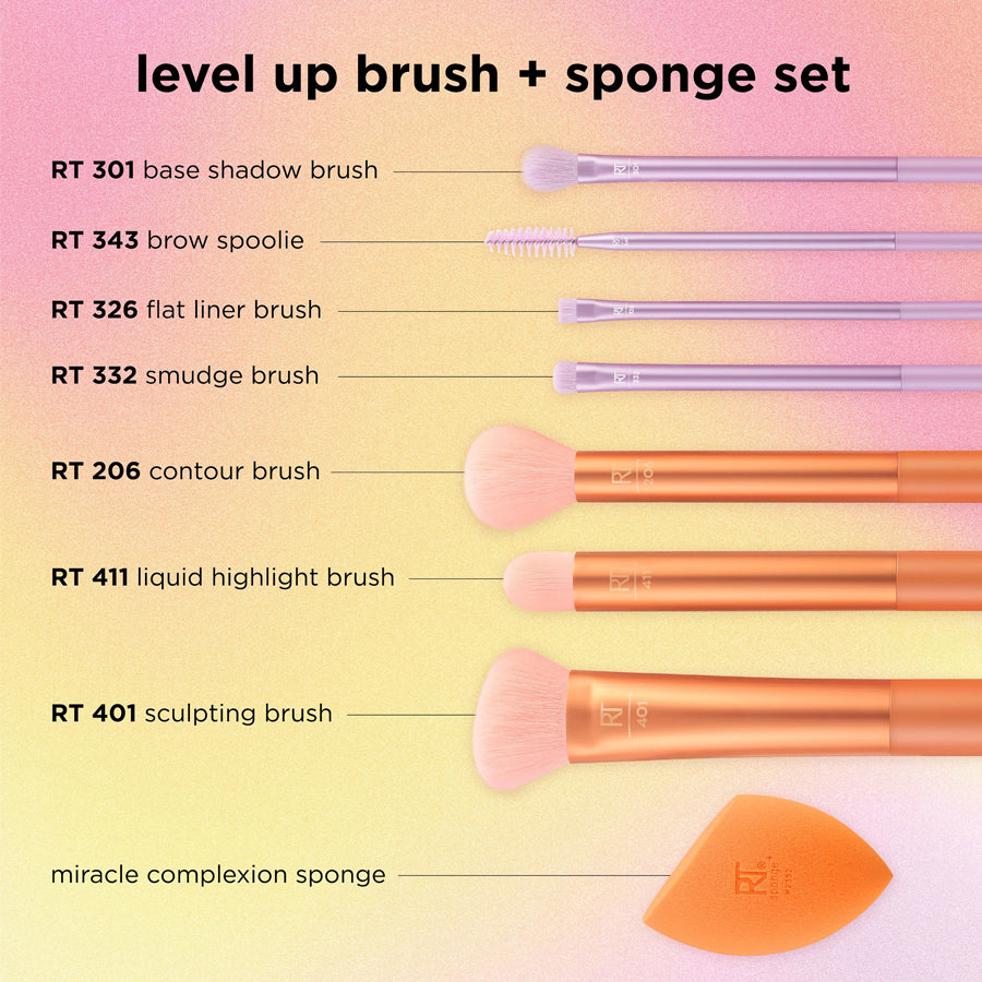 Real Techniques Level up Brush and Sponge Set