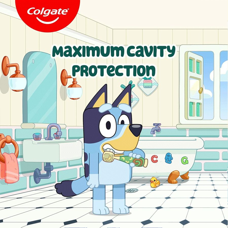Colgate Kids Toothpaste: Bluey (Delicate Mint Flavour | 3+ Years) 75ml ...