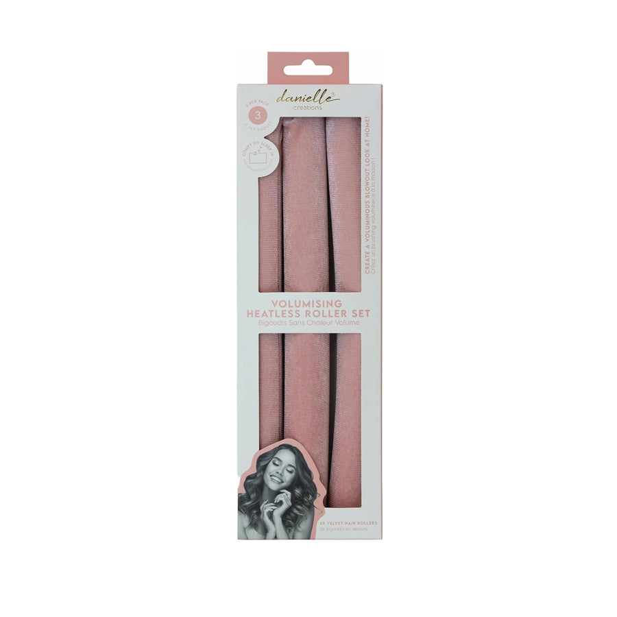 Danielle Creations Volumising Heatless Roller Set (3 x Jumbo Velvet Hair Rollers)